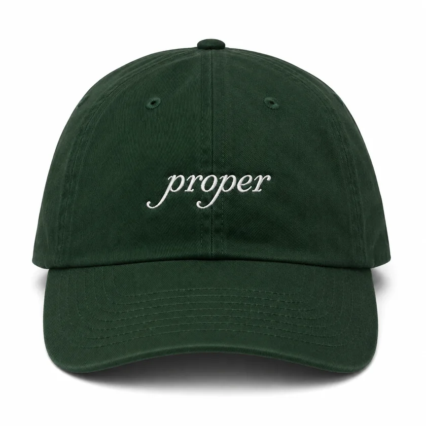 The Proper Cap in green — front